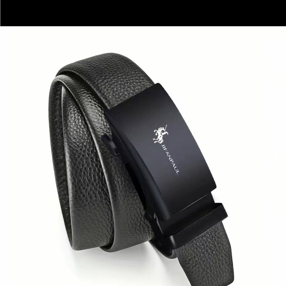 1pc Men's PU Leather Automatic Buckle Belt (Without Gift Box)